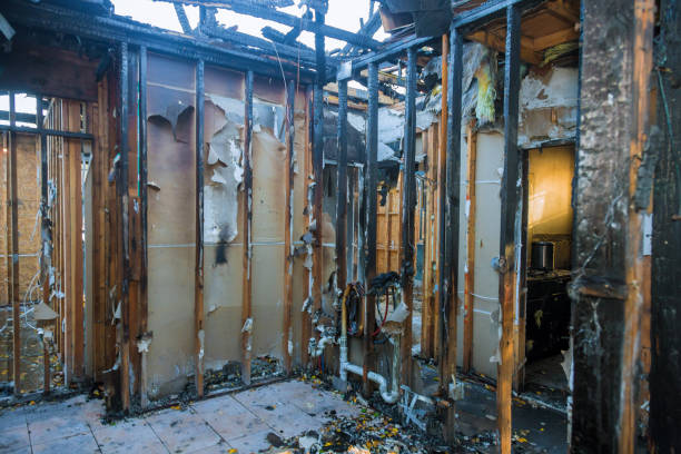 Professional Fire Damage Restoration technician working in East Palestine, OH